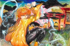 ein Siegerbild des Manga. und Comic-Zeichenwettbewerbs