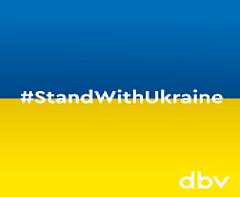 Die blau-gelbe  Flagge  der Ukraine