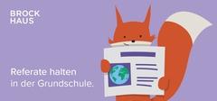 ein gemalter Fuchs hält mit einSkript in seinen Pfoten