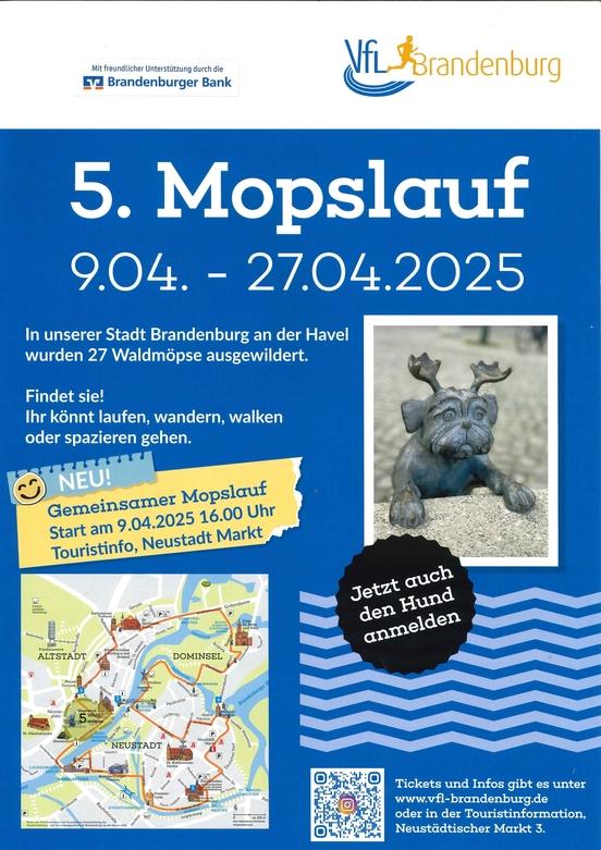 Plakat des 5. Mopslaufs