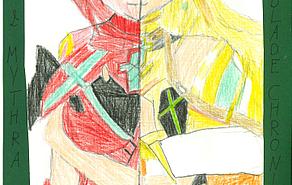 eine gemalte Mangafigur in gelb/rot
